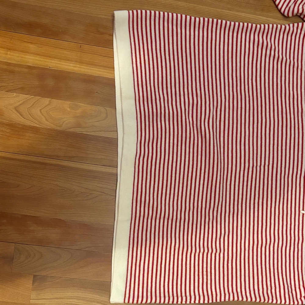 CAbi Striped Cowl Neck Sweater in Red and White - Picture 5 of 7